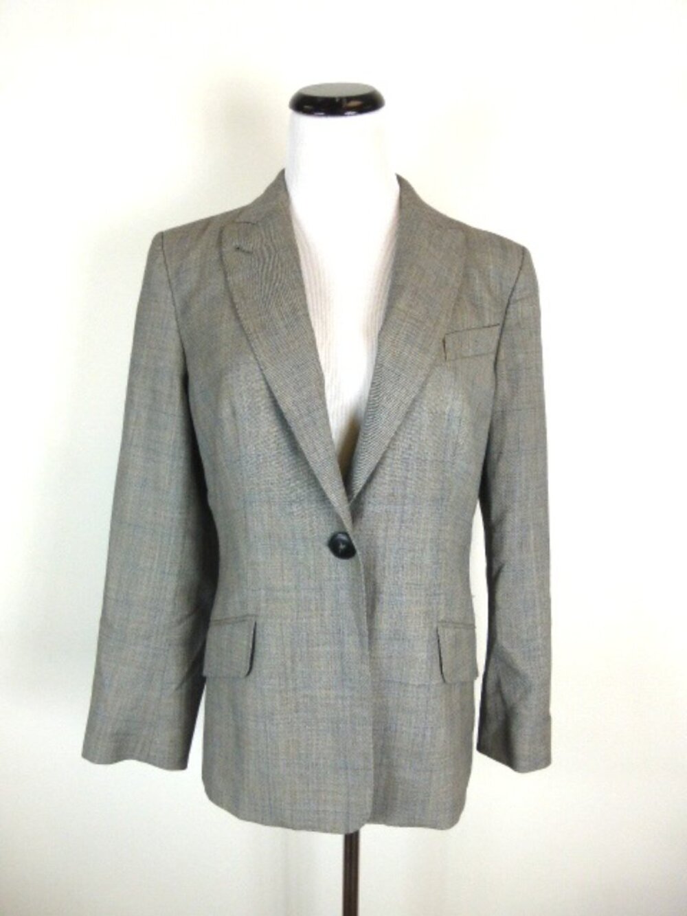 PIAZZA SEMPIONE black herringbone blazer I44 made in Italy